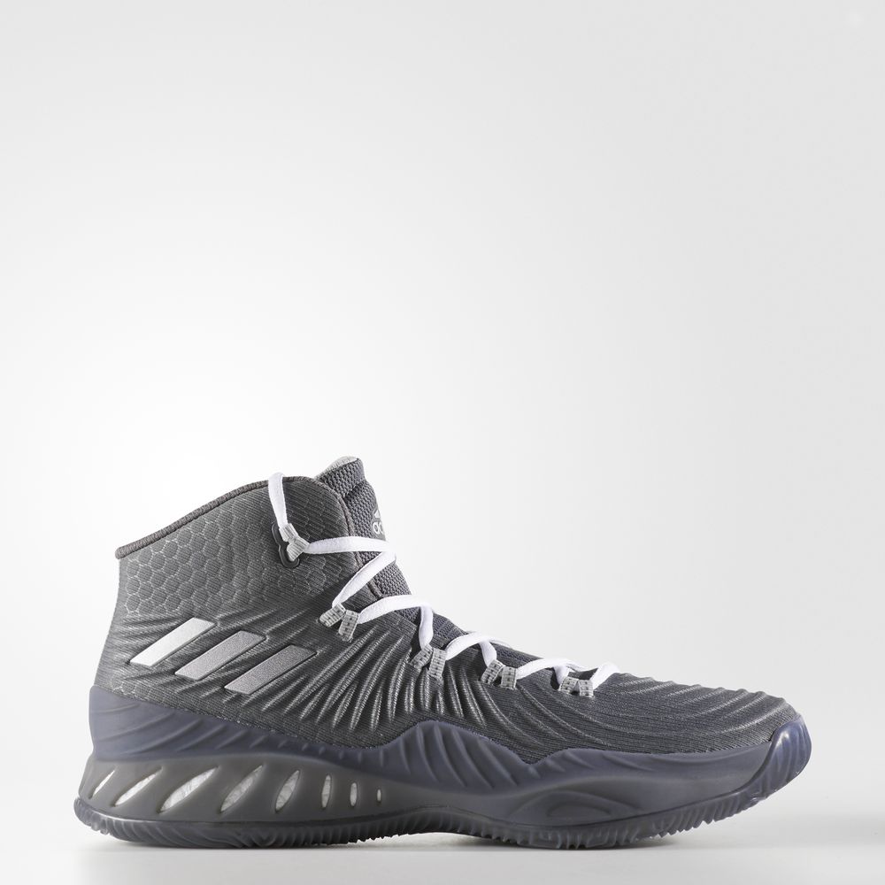 Adidas Crazy Explosive 2017 - παπουτσια μπασκετ ανδρικα - Γκρι/Ασημι Μεταλλικός/Γκρι,Μέγεθος: EU 36